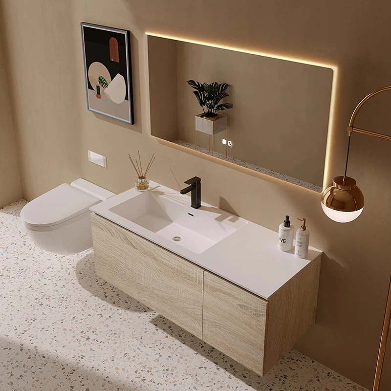 Solid Wood Good Quality Bathroom Vanity Burlywood Luxury