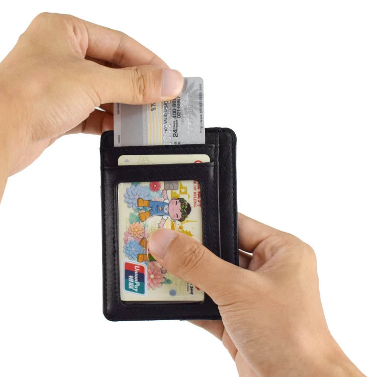 
Hot sale PU Wallet Credit Card Holder - RFID Blocking Slim Wallet for Men and Women 