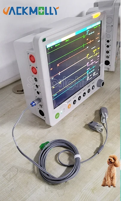 JM-601S Handheld 12 inch multi parameter vital sign monitor vet monitor
