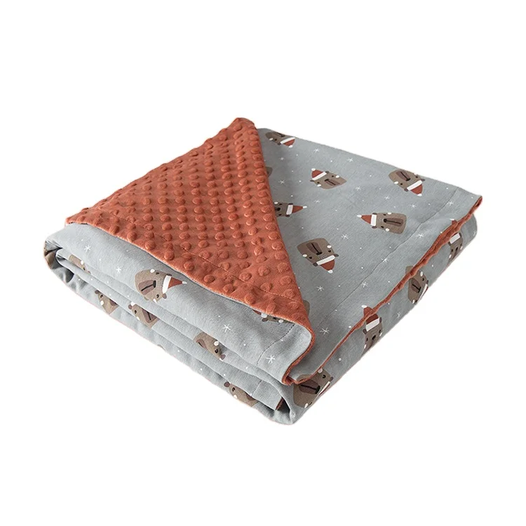 2021 mink fleece designer animal plain 100% cotton baby warm blanket