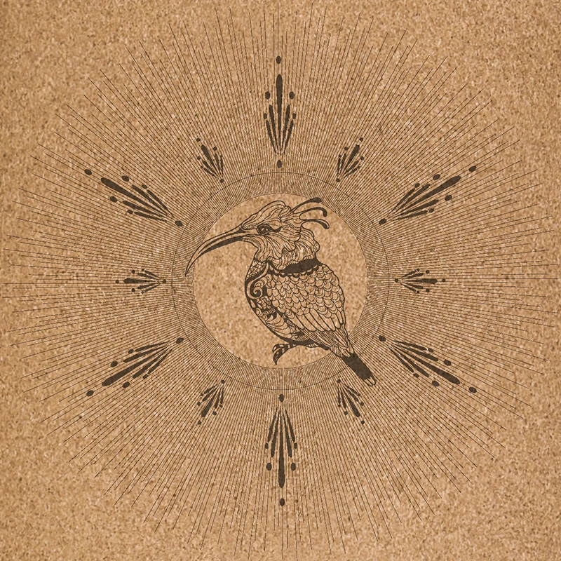
Wholesale High Quality Bird Pattern Organic Cork Natural Rubber Yoga Mat Manufacturer 