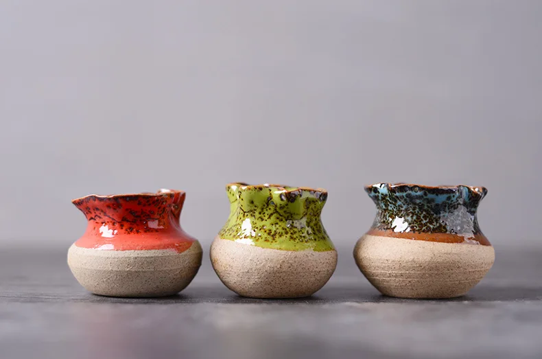 Handmade Cloth Bag Flower Pot Simple Ceramic Flower Arrangement Porcelain Vase Craft Decoration