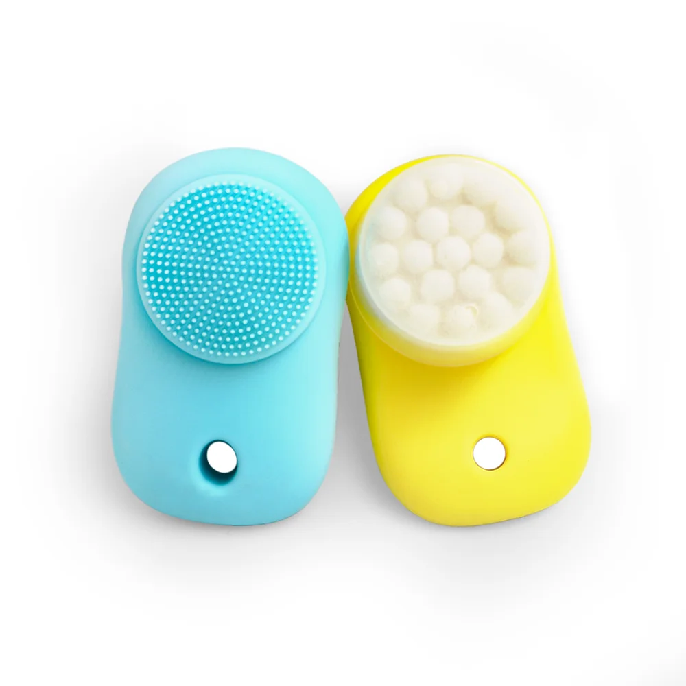 Красочная двухсторонняя силиконовая щетка для чистки лица Luna mini 2