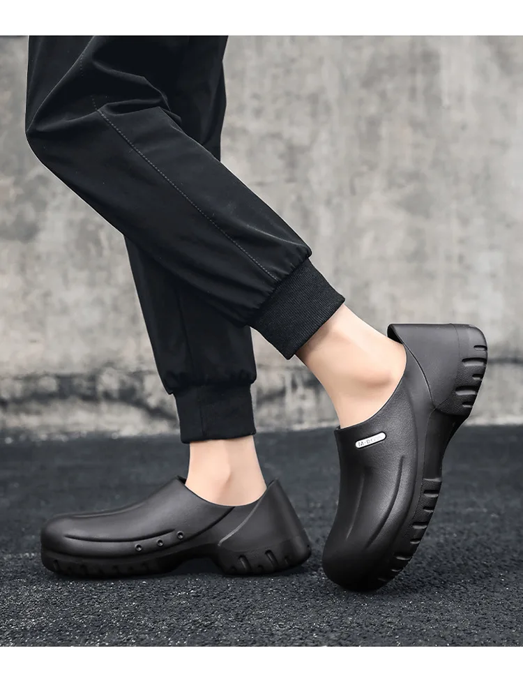 Bomei High Quality Anti-slip Rubber Sheet Cook Chef Shoes In Stock Cleanroom Food Industry Eva Clogs manufacturer