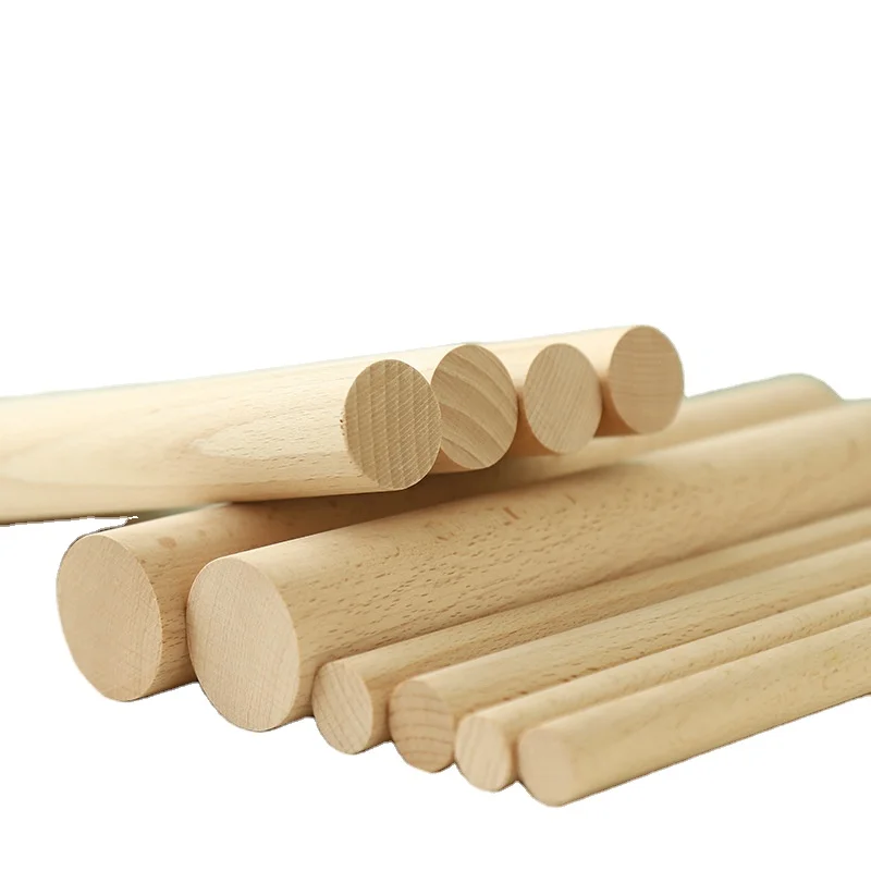 3/8 x 17.5 Inch Unfinished Bamboo/beech/birch Sticks Dowel Rods Wood Sticks Wooden Dowel Rods  for Crafts and DIYers