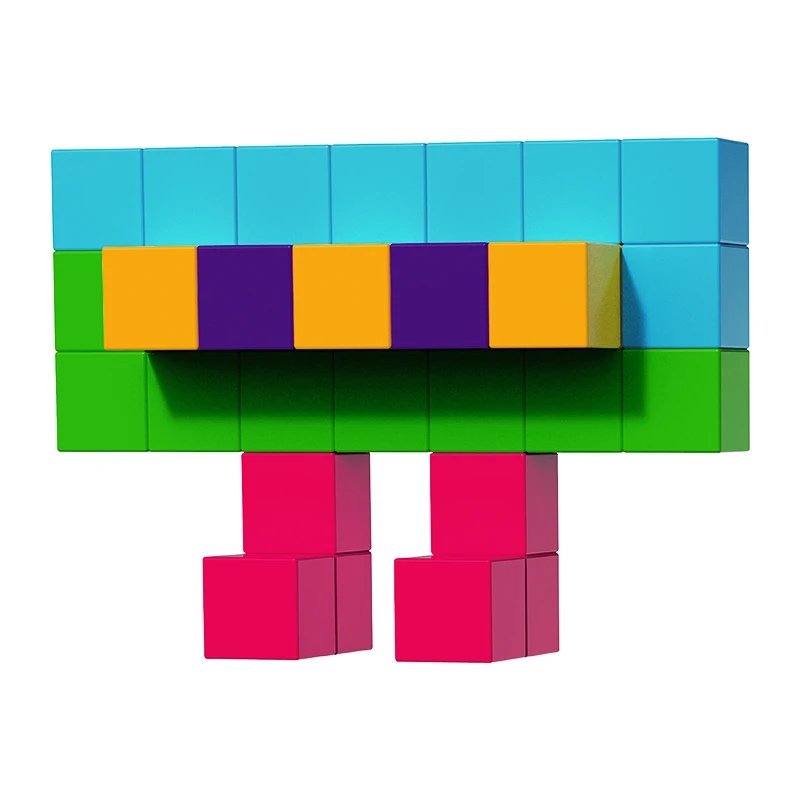 Wholesale kids educational magnetic building cube construction montessori colorful cube magnet for kids