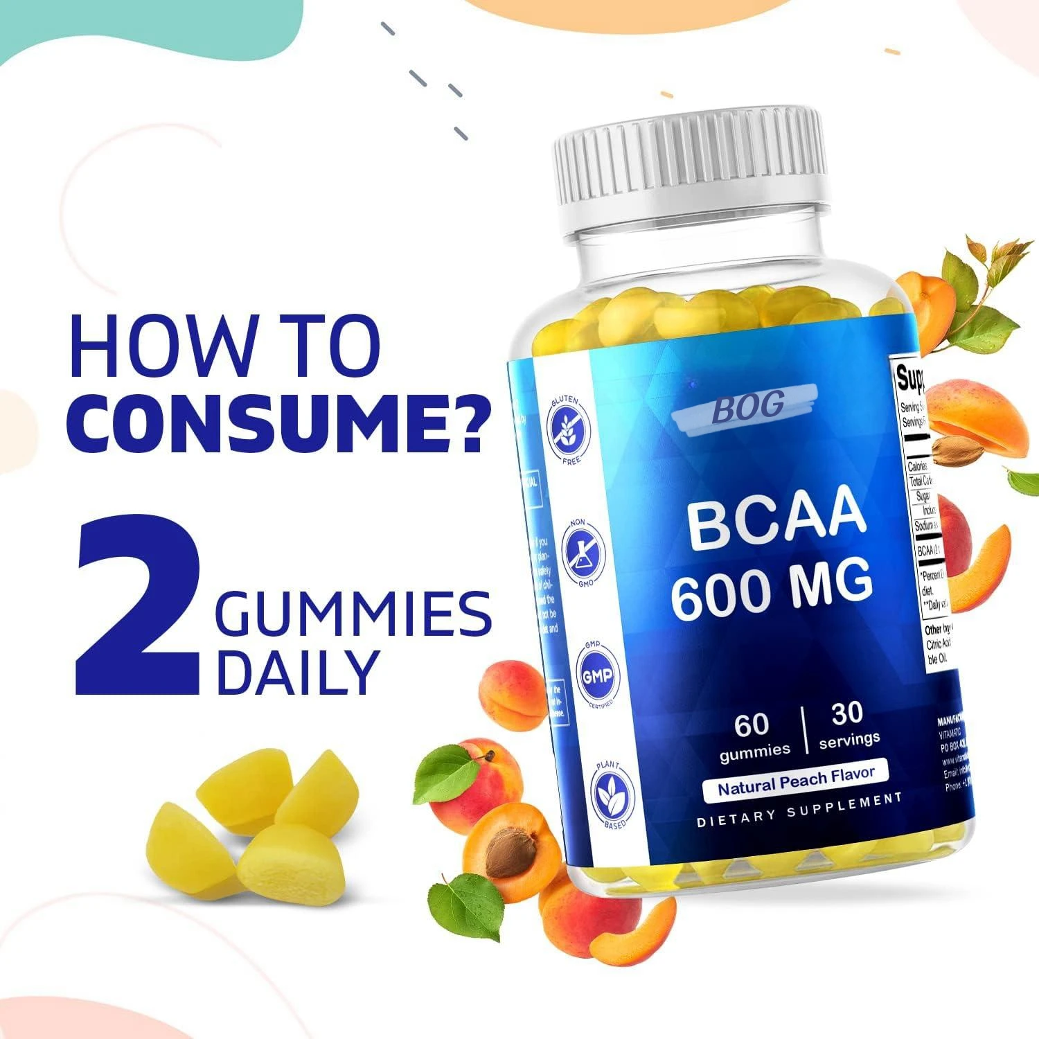 OEM/ODM BCAA  Capsules (250 Serv), 2:1:1 Branched Chain Amino Acids (500mg of L-Leucine