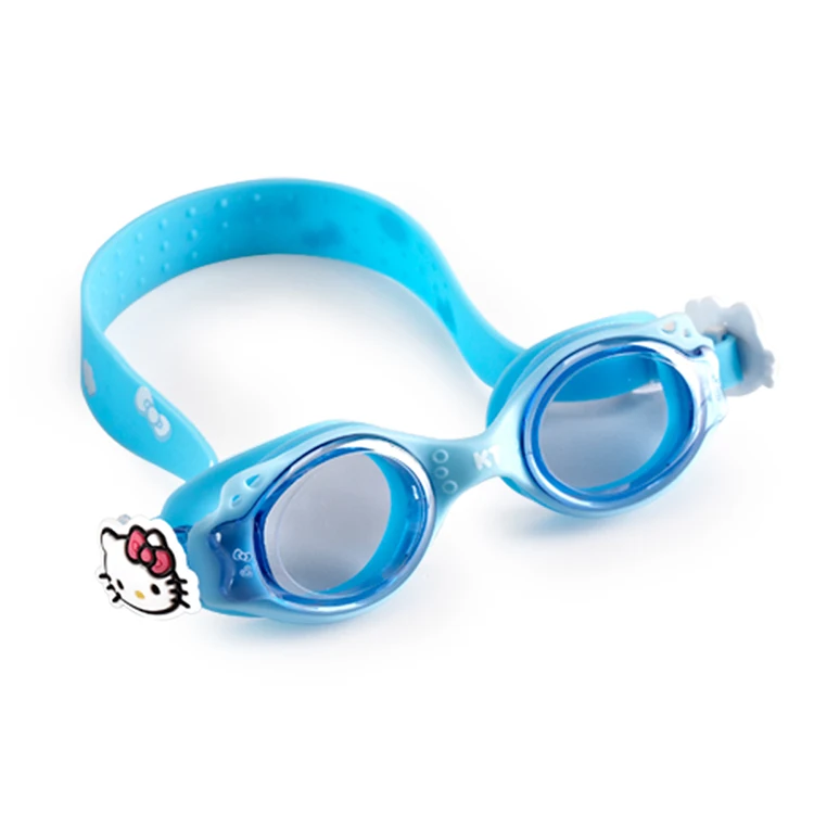
hot sell Hello Kitty Cartoon cute food grade silicone swimming goggles for kids 