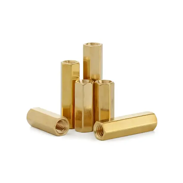 Tobo Group H59 H62 Brass Bronze Copper Alloy Steel Yellow Zinc Plating Coating Hex Hexagon Head Long Nut DIN934