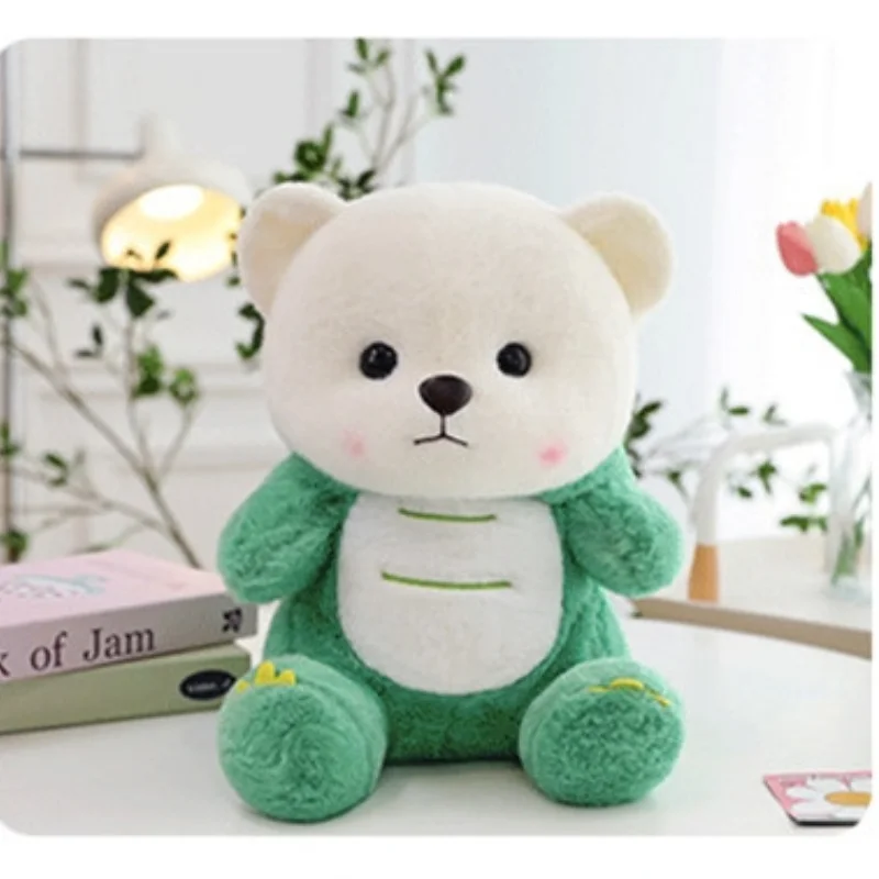 factory direct price 28cm 40cm 50cm 65cm lina bear Transforming green Dinosaur cute plush toy