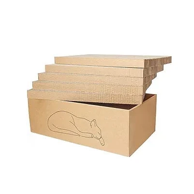 Factory Price Not Deformed Cat Indoor Scratching Board Cat Corrugated Paper Cardboard Scratcher House