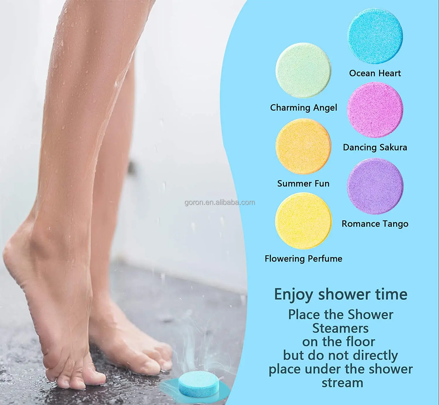 Wholesale OEM luxury package shower steamers gift dry skin moisturize bath bombs custom