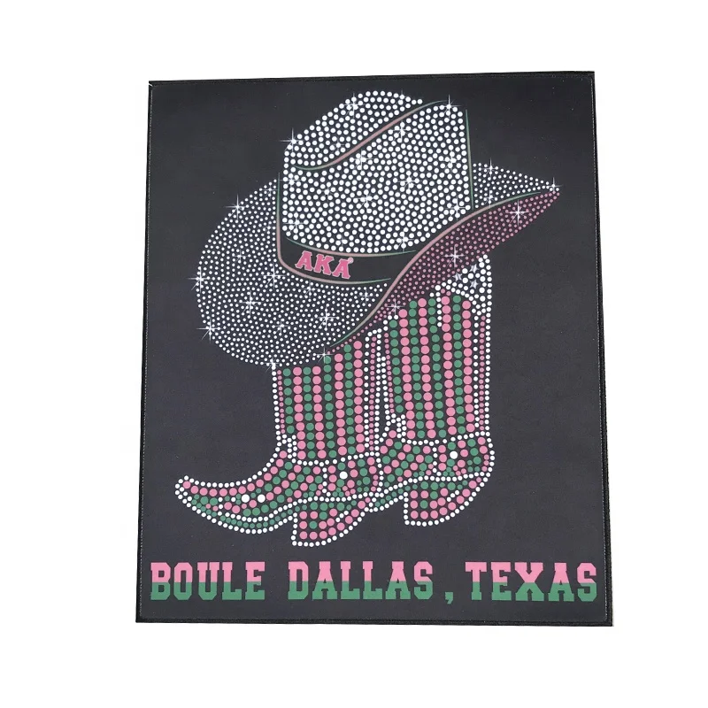 Custom iron on sew on laser cut sublimated AKA hat and boot  sorority AKA Ivy Delta Zeta  patches