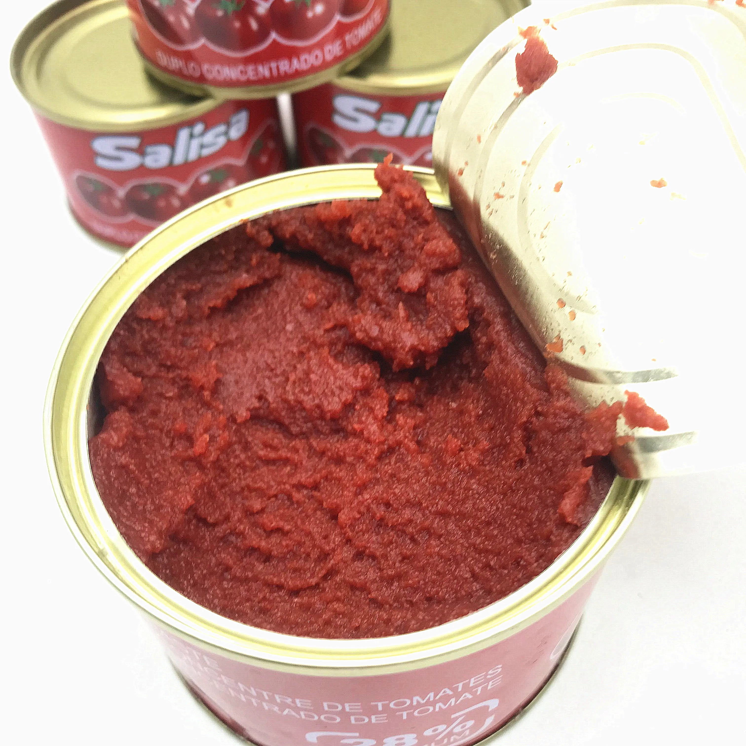 Double concentrate tomato paste canned 210g 400g 2200g tin 28-30% brix for halal african muslim food cooking