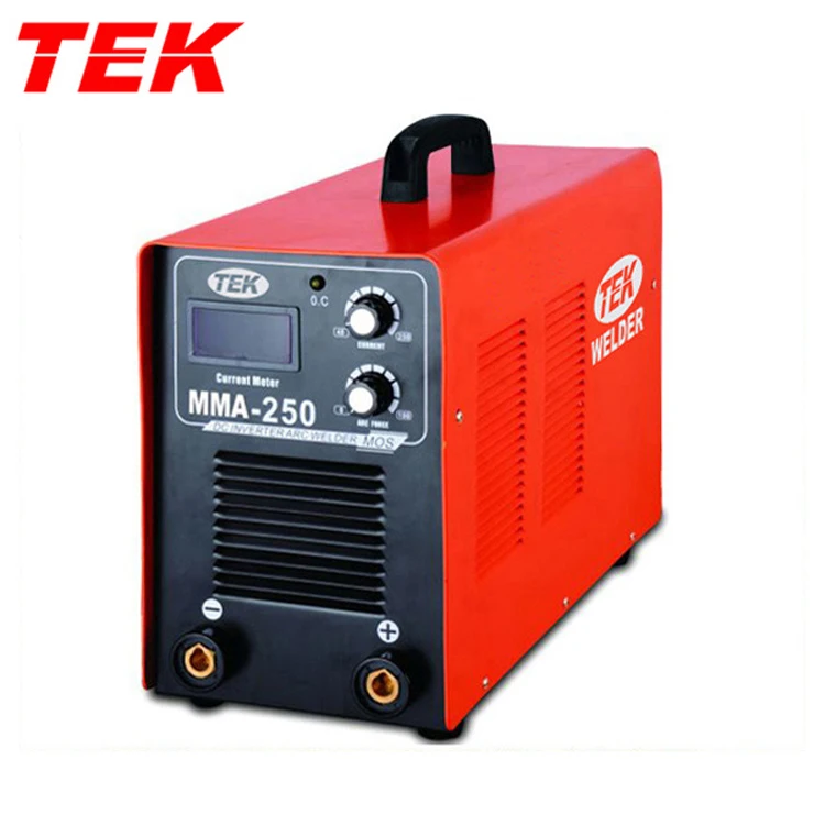 MOS ARC250 MMA250 ZX7250 SMAW250 ARCZX7250 220V 1-Phase Rod Stick Holder Mosfet Inverter Welding Machine OEM