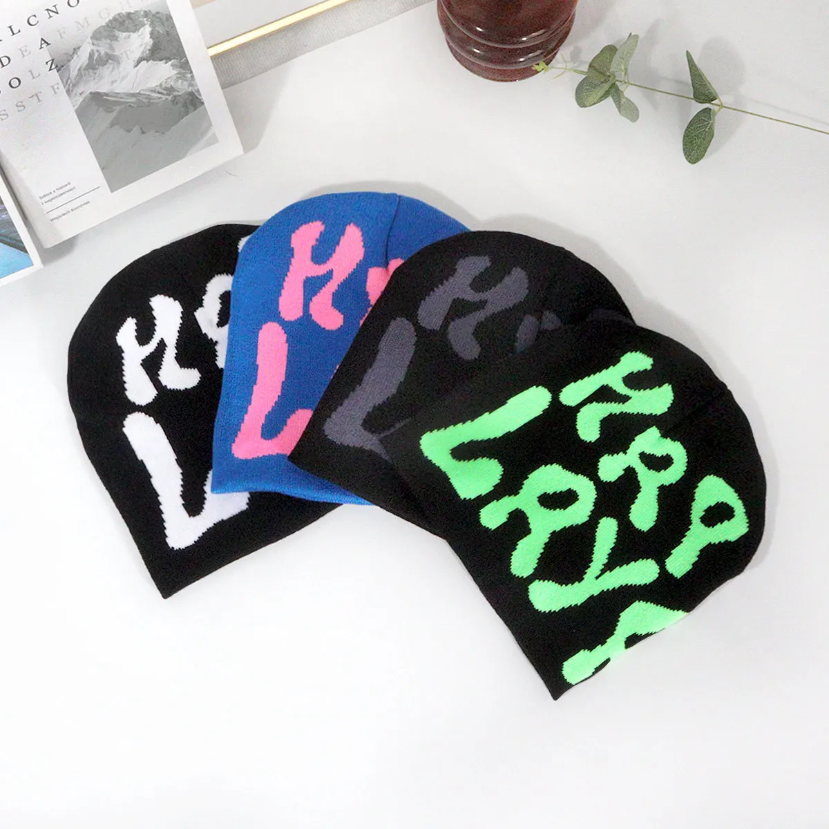 Wholesale New Arrivals Boutique Knitted Stretchy Fashion Running Hat Women Winter Hats
