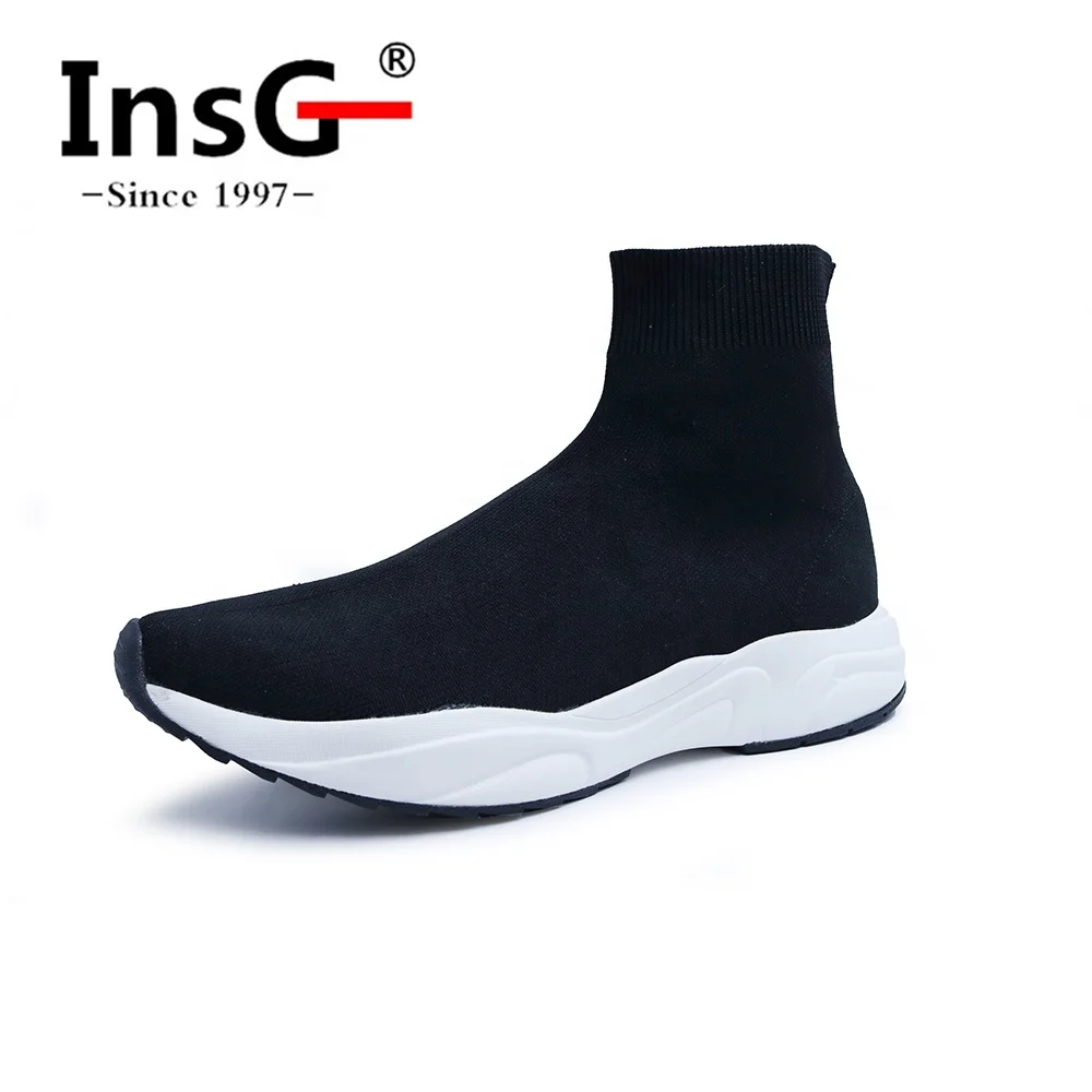 Knitted Mesh Upper Light Weight Sole Walking Style Customization Casual Shoes for Men