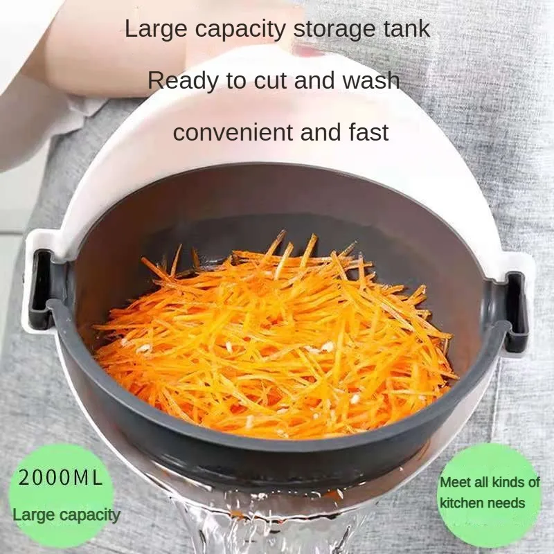 Best Selling 9 in 1 Large Capacity Vegetable Cutter Slicer with Drain Basket Fruit & Vegetable Tools