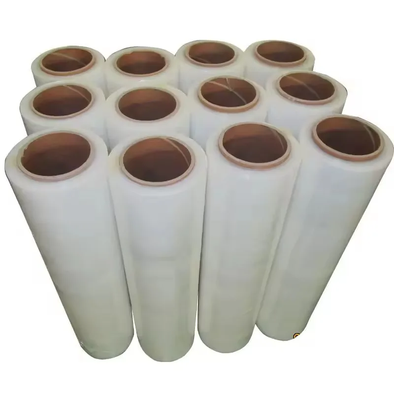 High Quality Clear Color Self Adhesive Hand Use Industrial PE Stretch Packaging Film Shrink Wrap Film for Plastic Pallet