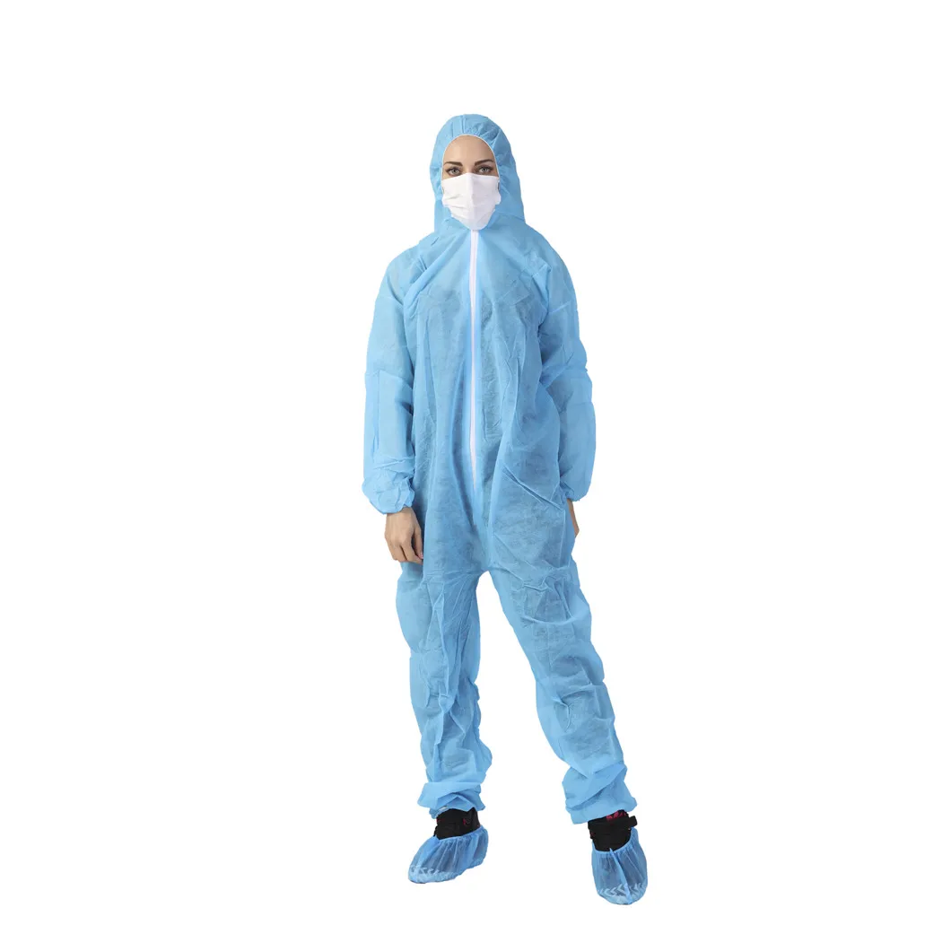 Non Woven Protective disposable Isolation Gown Dustproof Coveralls