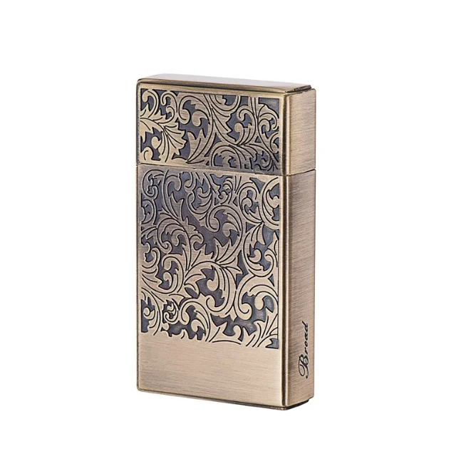 Creative Tang Grass Carving Craft Lighter Metal Windproof Jet Flame Inflatable Cigarette Lighter