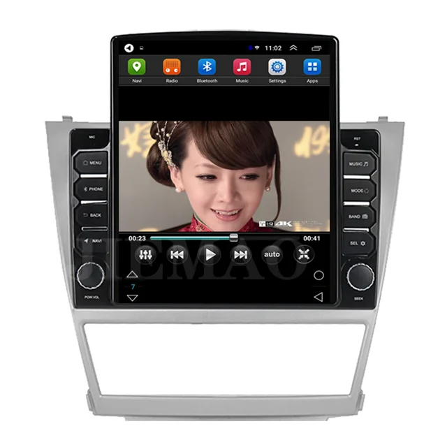 Tesla Vertical Android Car Video Radio Player For Toyota Camry 2007-2011 Car Stereo Navigation Multimedia Audio System BT 32GB