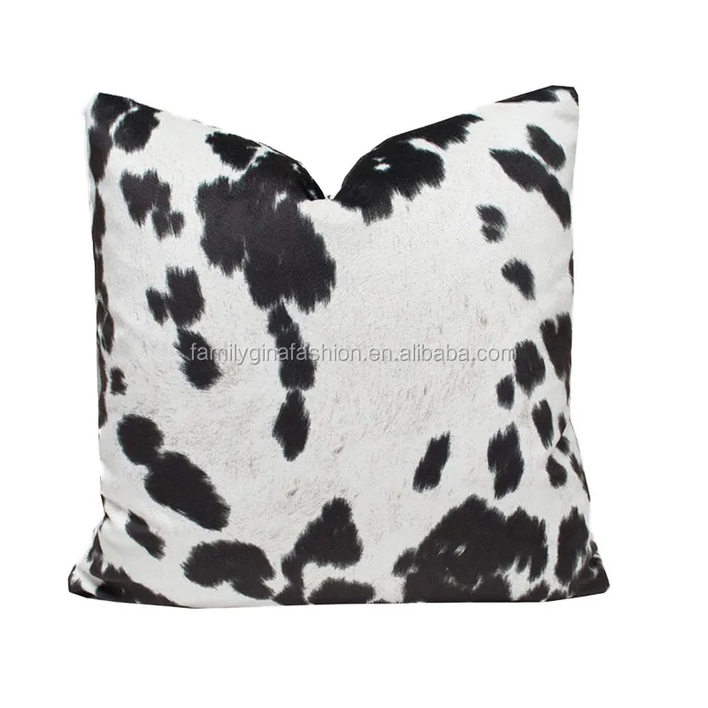 Wholesale Soft Monogrammed Faux Cowhide Pillow Cover