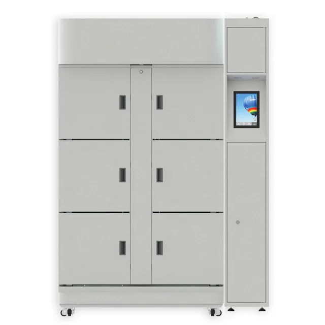 Intelligent RFID Steel Refrigerated Storage Locker Cabinet Weatherproof and Android Wifi Connected for Mall and Gym Use