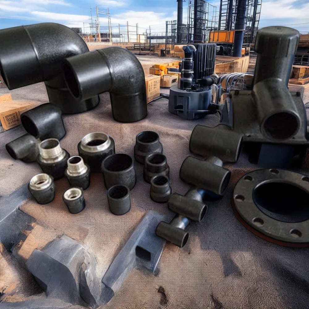 20-400 HDPE Electrofusion 90 DEG Elbow SDR11/17 Thickness Machined PVC Sight Glass Union Connection PP Cap Plug Water Supplies