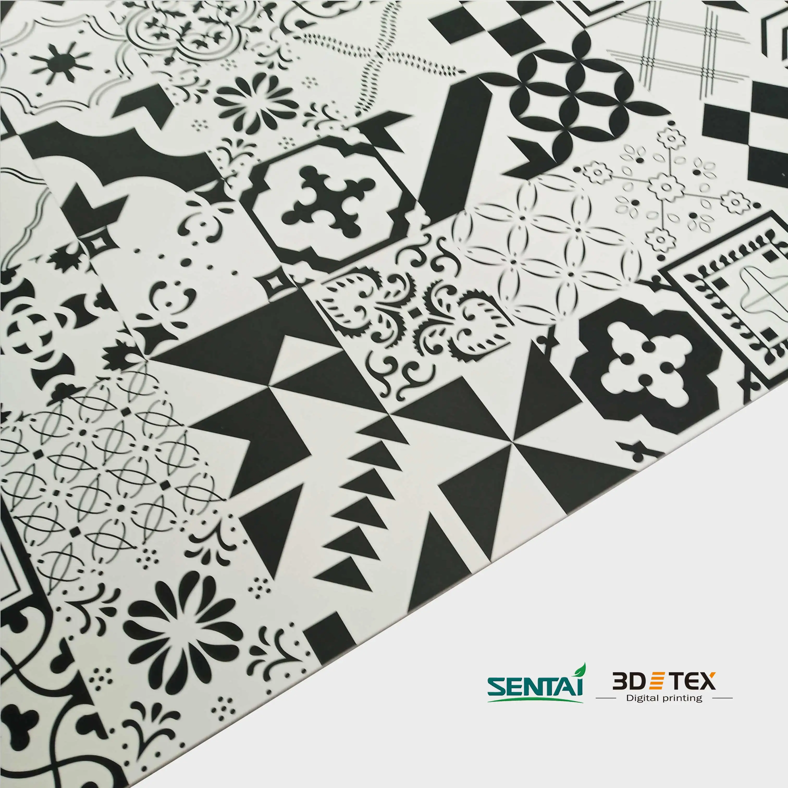 sentai spc flooring European pattern Stone tiles  pvc flooring Indoor 3d tex Luxury 4mm plasticdigital printing tiles