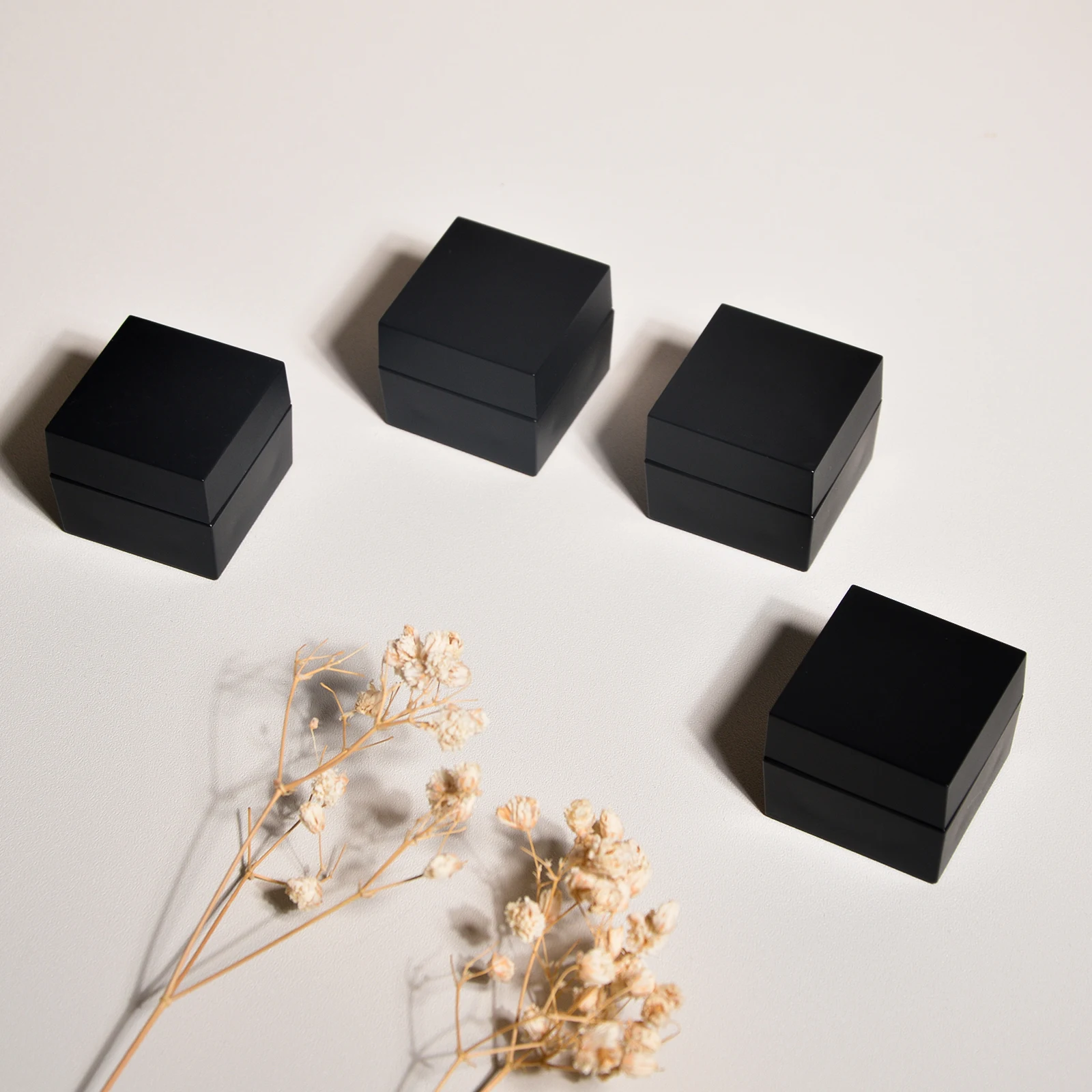 Manufacturer Black Square Shape Empty 5g Cosmetic Painting Gel Polish Dip Powder Plastic Jars Cream Jars for Skin Care