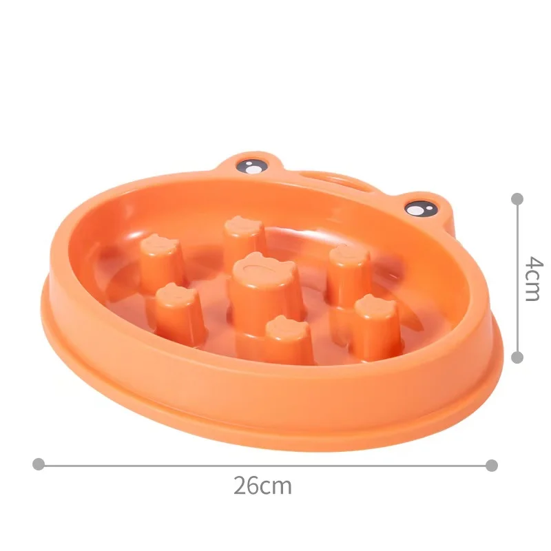 Wholesale Plastic Anti-choke Pet New Frog Designer Dog Bowl Feeding For Cat Slow Feeder Dog Bowl