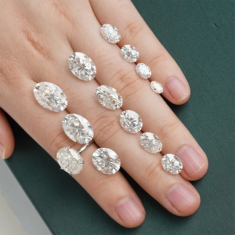Starsgem Factory Moissanite GRA Certificated 5*7mm 7*9mm DEF VVS White Moissanites Loose Diamond Oval Moissanite