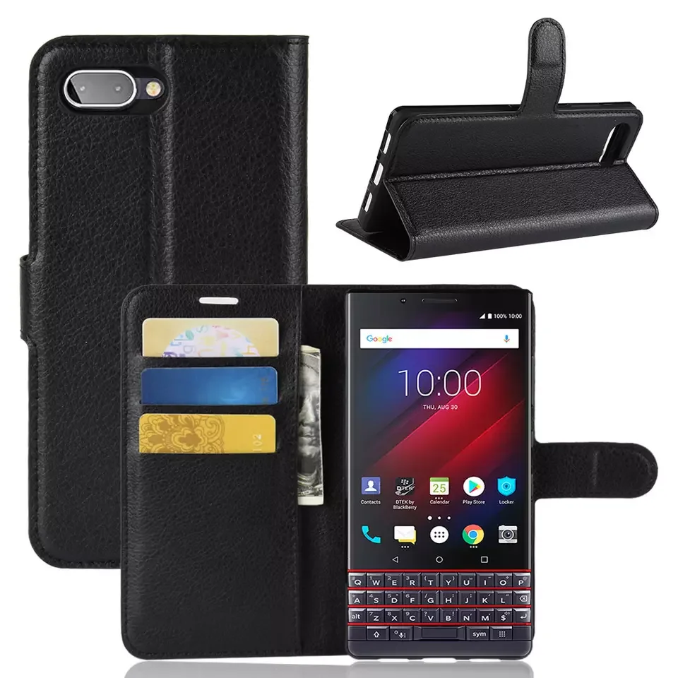 Litchi Texture Leather Flip Phone Case for iphone 14 Galaxy S22 Wallet Phone Case