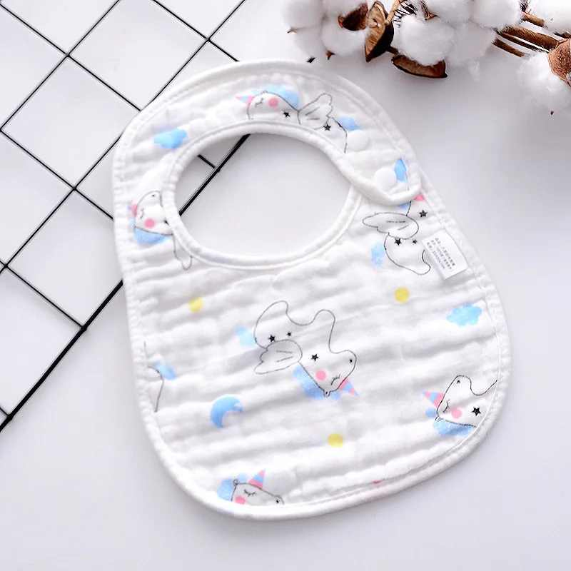 8 Layers Cotton Gauze Baby Bib Baby Saliva Pocket Printed Cotton Washiro Towel