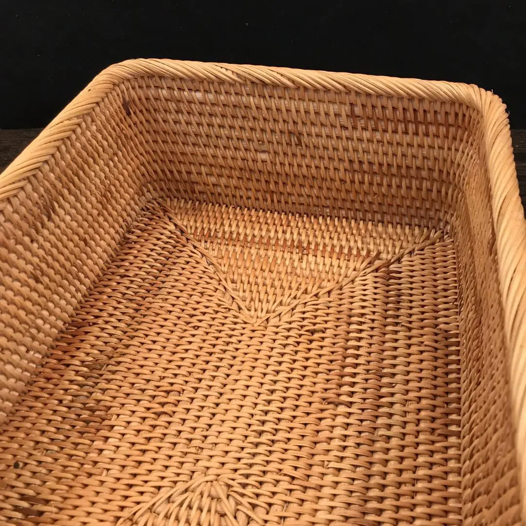 Robben Fruit Vine Bread Home Decoration Handmade Rectangular Weaving Wicker Storage Basket