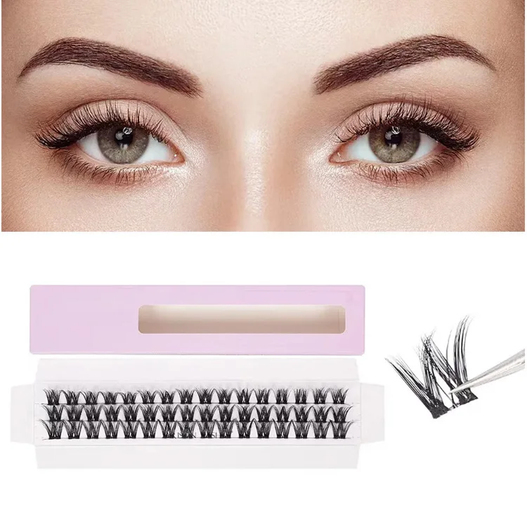 wholesale korean pbt 20mm long silk lash extension clusters d curl eyelash glue adhesive and bond for cluster diy lashes