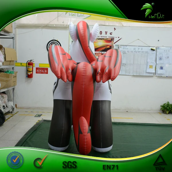 Inflatable Giant Horse Riding 3D Cartoon Animal PVC Inflatables Horse Racing Toy