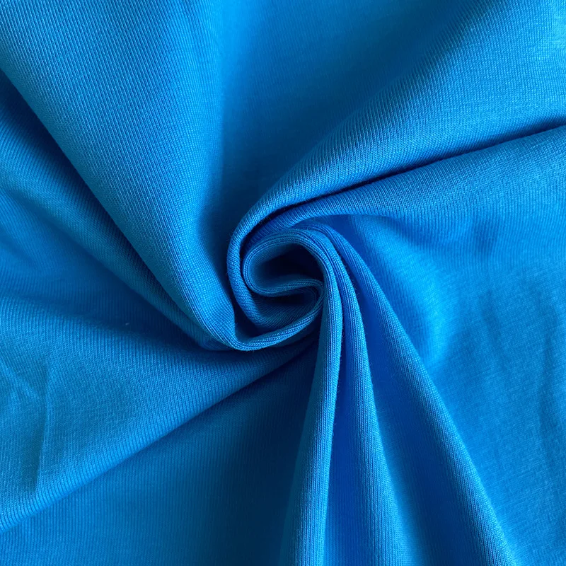 Текстиль, оптовая продажа, простая чесаная трикотажная одинарная кофта из 95% хлопка, 5% спандекса, эластичной ткани для футболок, одежды