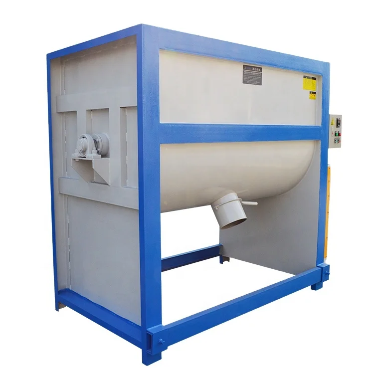 mini multi-functional mushroom compost optimal organic fertilizer horizontal mixer 500kg machine for dry powder feed