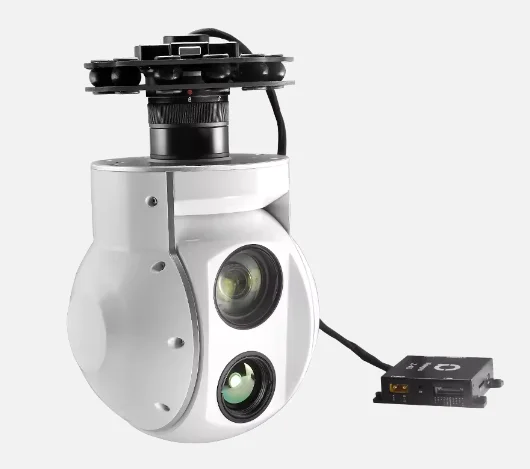 30X 2-AXIS EO and IR Dual Sensor Drone camera for fixed wing UAV with SDI video output night vision