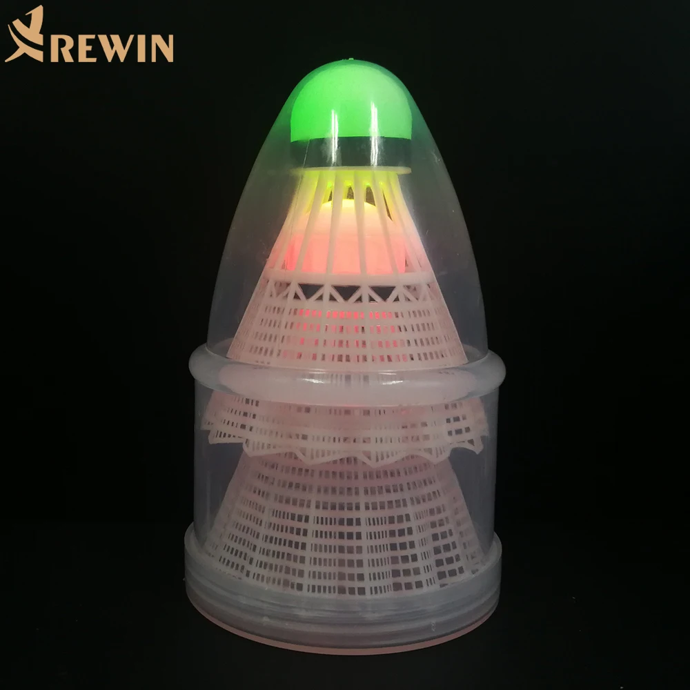 Cheap 1102 Flashing Good Quality LED Nylon Badminton Shuttlecock For Night Playing