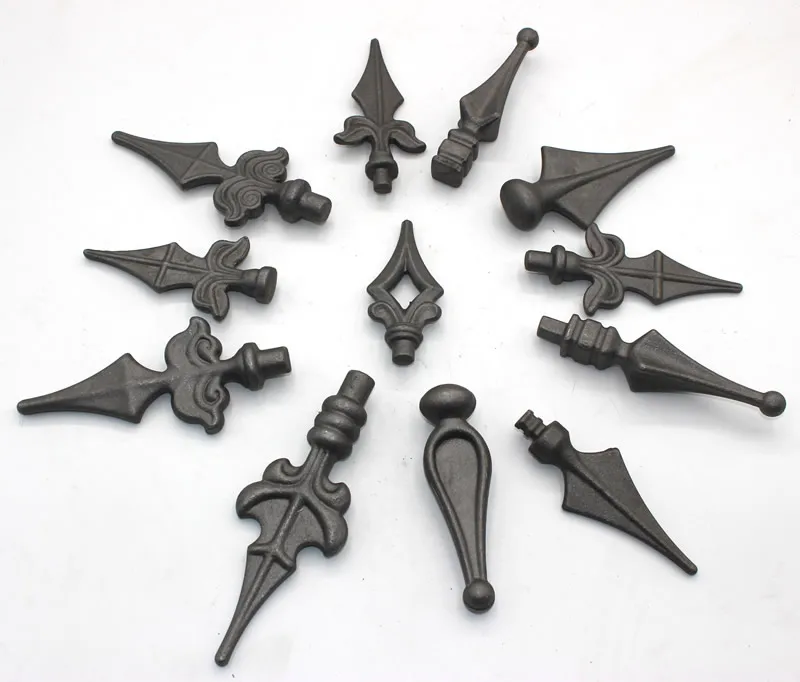 2020 Hot Selling Hand Forged Wrought Iron Fence Post Cap Railing Garden Spear Point For Ornamental