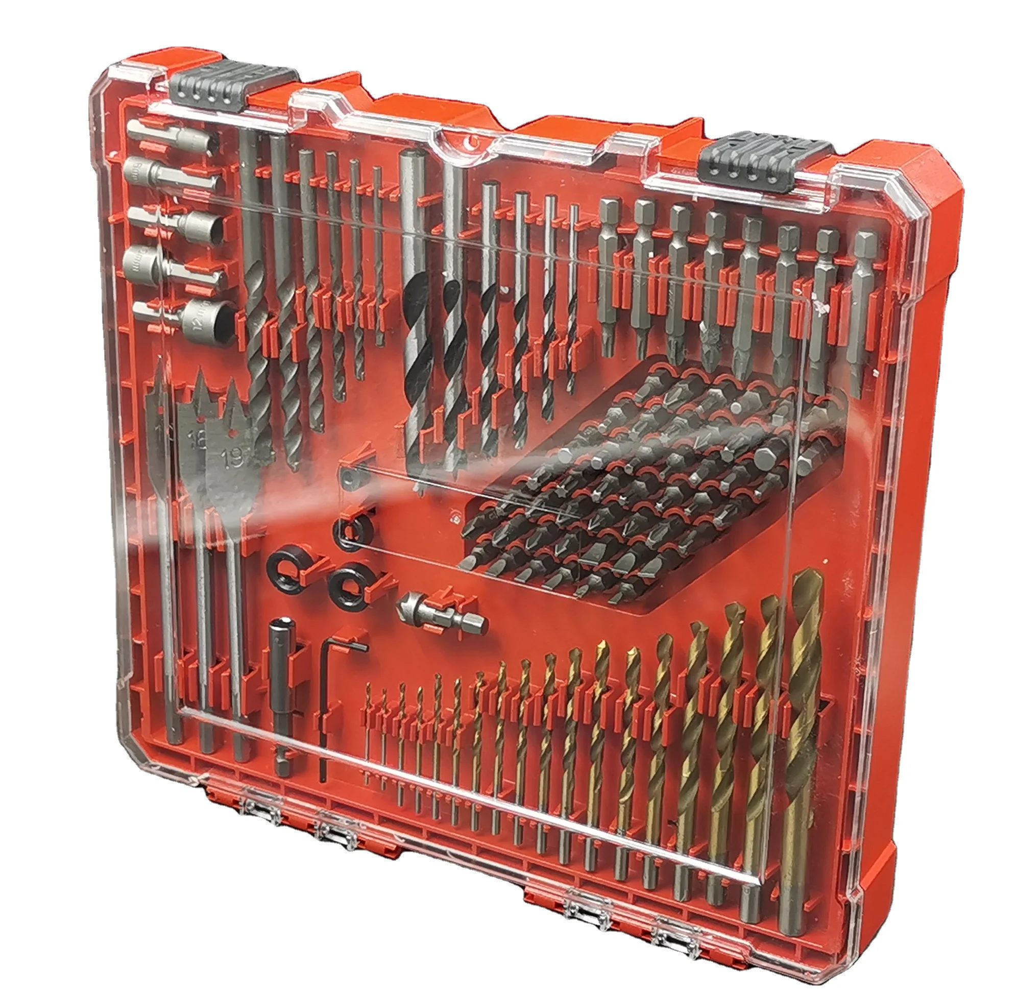 Winmax 100pcs Combination drill and bit Set For Metal ,Wood and Masonry Working