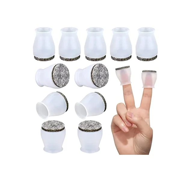 YDS маленькие протекторы для ножек стула деревянных полов силиконовые с незаметными войлочными прокладками