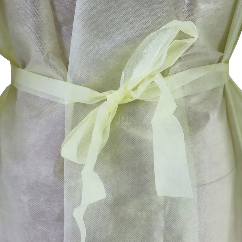 Junlong Factory Level 2 Isolation Gown Patient PP and PE Waterproof  Visitor Gown 10pcs Bag 30gsm to 45gsm