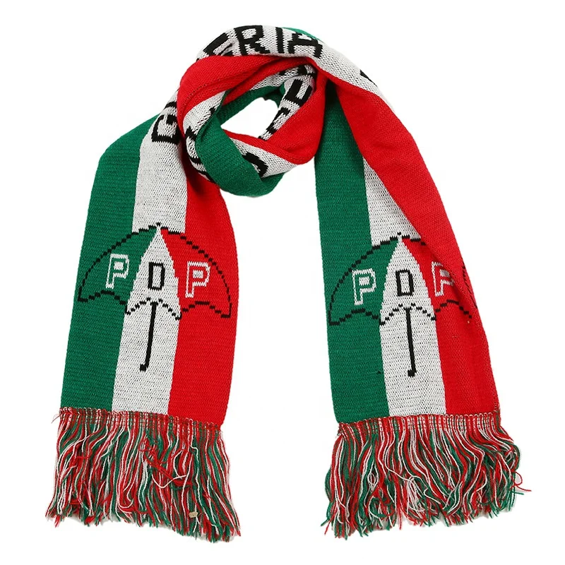 Акриловый вязаный длинный шарф с кисточкой и логотипом на заказ