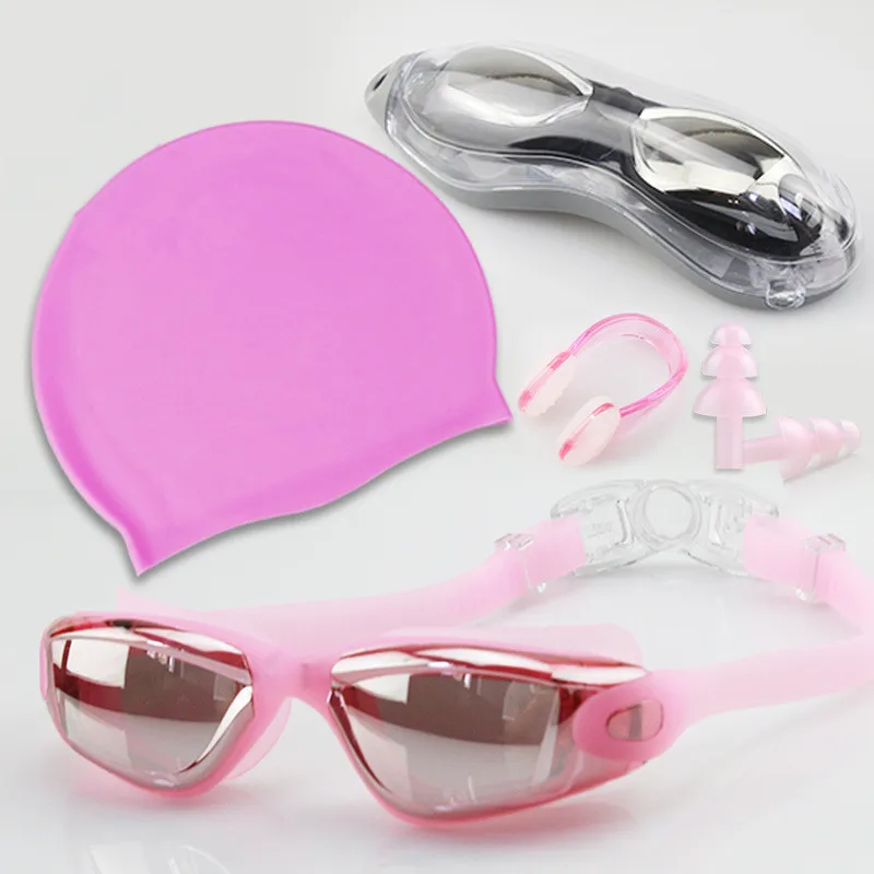 5 In 1 Professional Wide Farme Waterproof Swim Goggle Antifog Silicone No Leaking Swimming Glasses