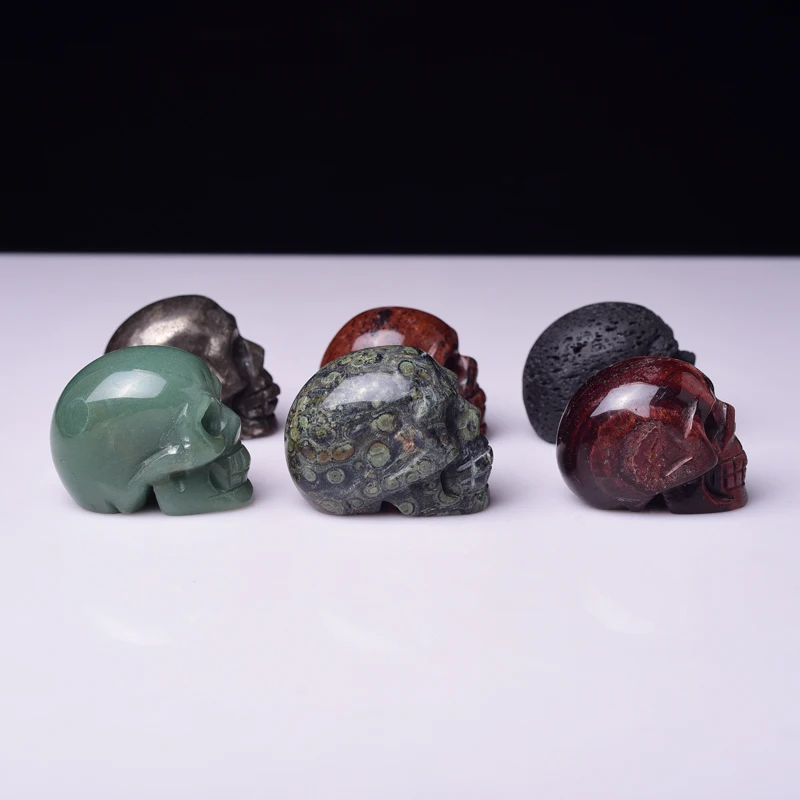 
2 inch China Crystal Skulls Hand Carved Crystal Skulls Small Crystal Skulls Rose Quartz Amethyst for Sale 