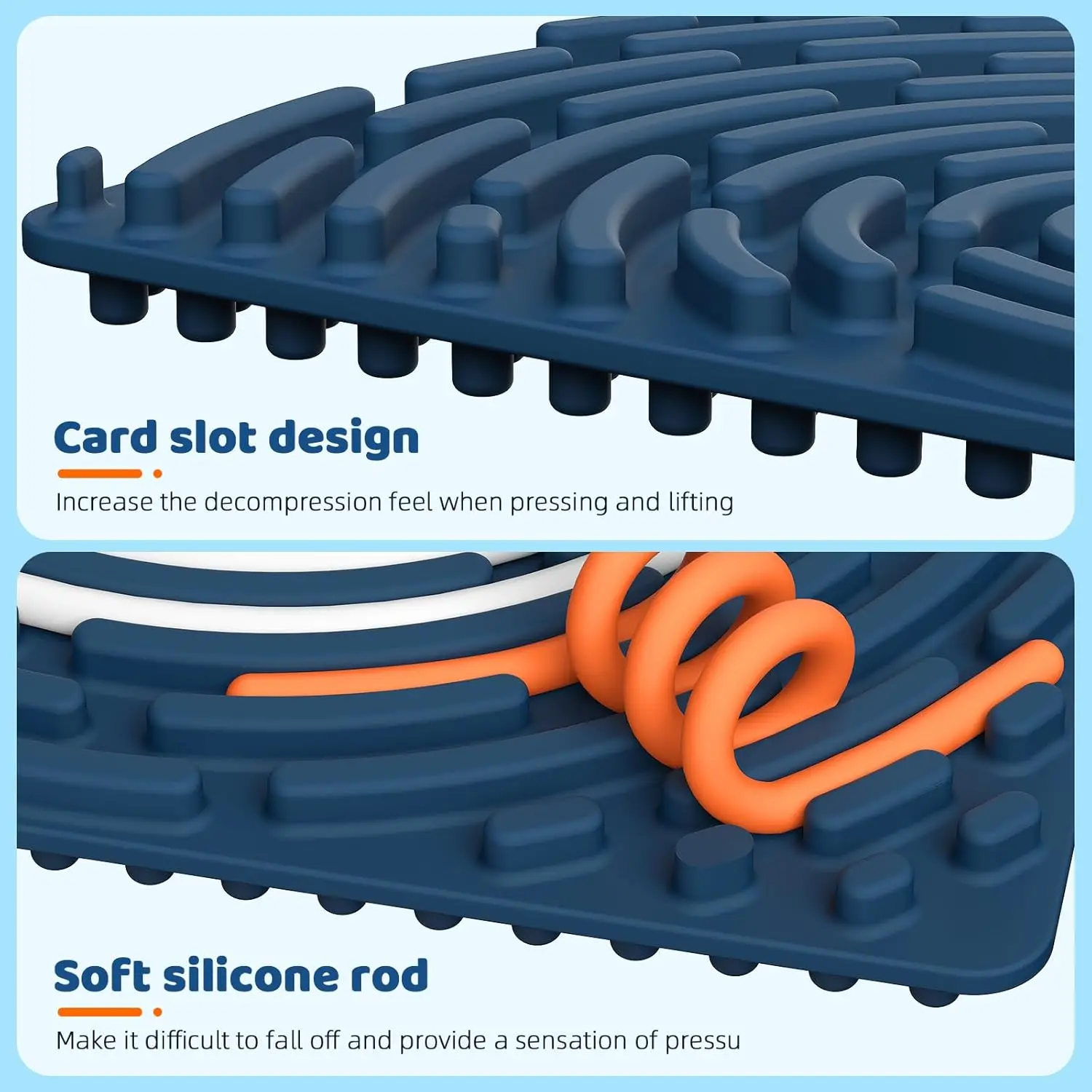 Sensory Activity Board Silicone Fidget Toy for Calming Stress Anxiety ADHD Autism Silent No Mes Kids 3+ & Adults